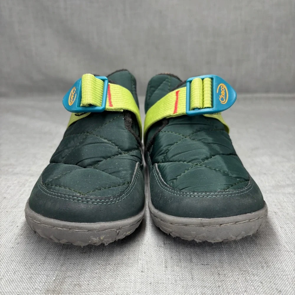 Chaco Kids Ramble Puff Hunter Green Quilted Fleece Lined Booties Gorpcore Size 1